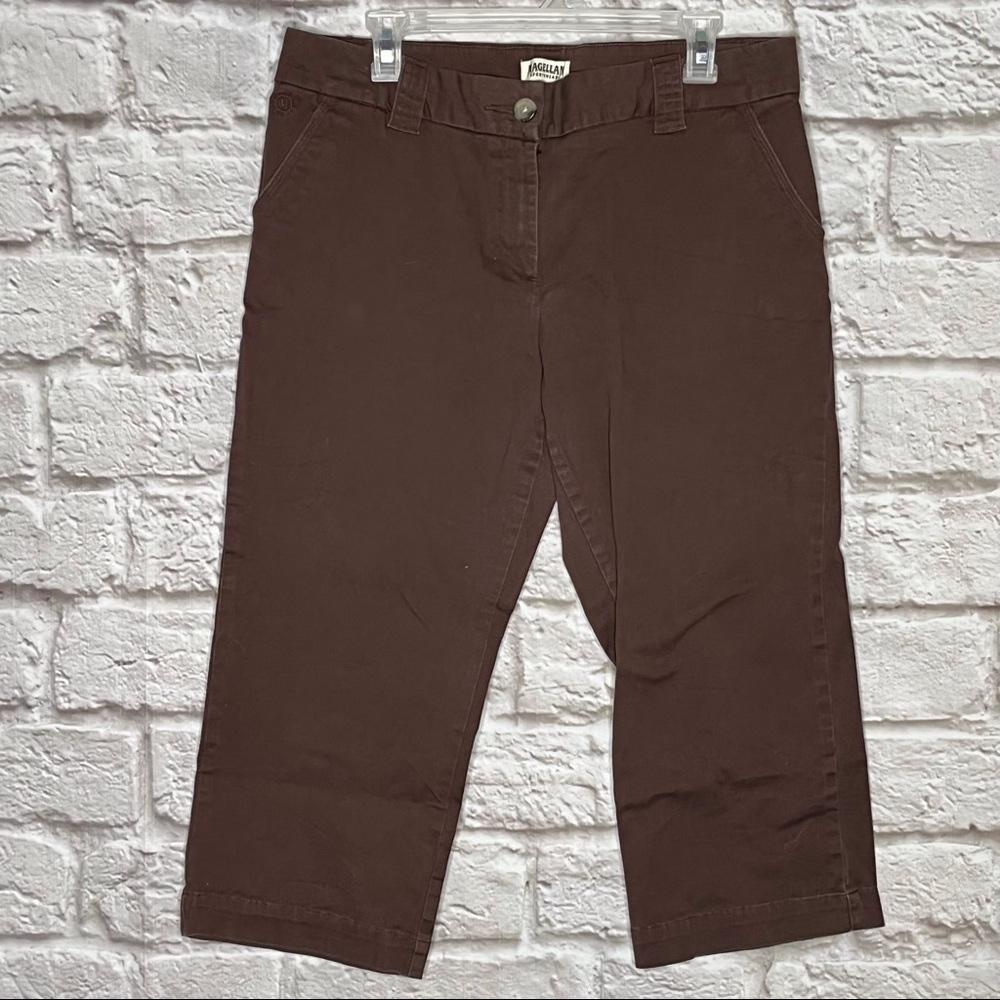 Magellan Sportswear Cropped Brown Khaki‎ Pants Womens size 12